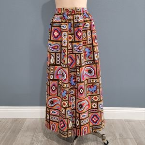 Vtg boho paisley maxi skirt XS/S